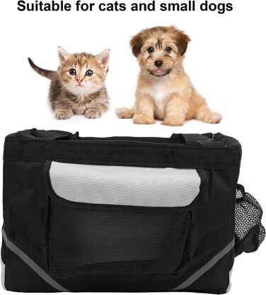 Велосумка для собак, водовідштовхувана, легко миється, кошик для велосипеда, кріплення на кермо з швидким закриттям, для вулиці, для котів, для маленьких собак, для дому