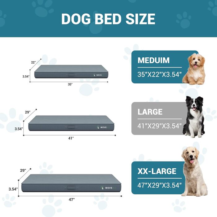 Ортопедичне ліжко для собак великих порід, 8,9 см гелевий пінополіуретан, міцний фланелевий матеріал, знімний чохол, водонепроникний наповнювач, антиковзаюча поверхня, розмір 104 x 74 x 9 см, блакитний колір