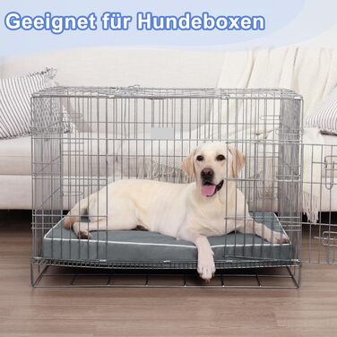 Ортопедичне ліжко для собак KSIIA, великі породи, 104x68x8 см, знімний матрац, миється, сіре