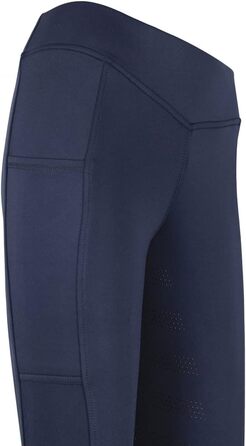 Легінси для верхової їзди Lazura Ariella | Еластичні штани для верхової їзди з кишенею для телефону | Середня посадка, повний обтиск, силіконовий гріп, класичний крій | Екіпірування для верхової їзди (36, темно-синій)