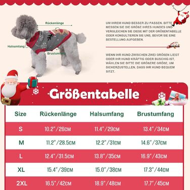 Пуловер для собак Elch Weihnachten: теплий зимовий пуловер з ролетним коміром для маленьких та середніх собак, сірий, XXL