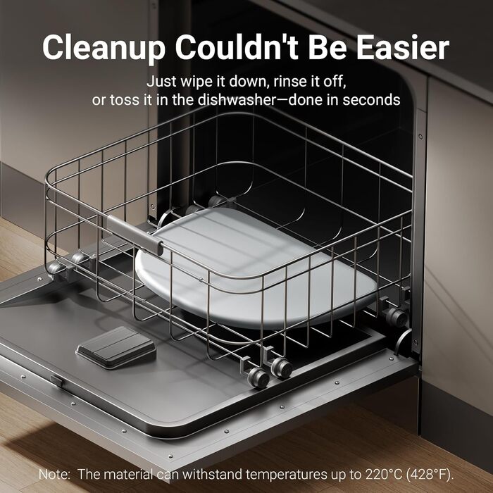 Килимок для годування домашніх тварин DownyPaws: антиковзаючий, вологостійкий, з високим бортиком, 61x43 см, сірий