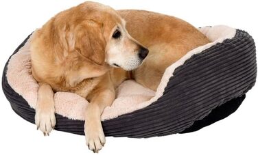 Крісло-гніздочко для котів Zooplus Cozy Cord, темний графіт, L 81x63x18 см