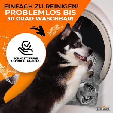 Снюфелмат для собак і котів DOGPARENTS, великий і малий, 12 схованок, екстра міцний, сірий – іграшка-килим для розвитку нюху