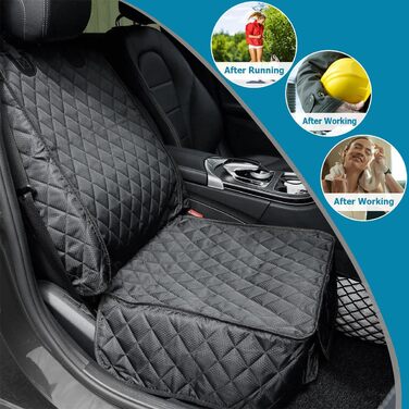 Чохол на автокрісло для домашніх тварин JNNJ, водонепроникний, підходить для всіх авто та SUV (чорний)