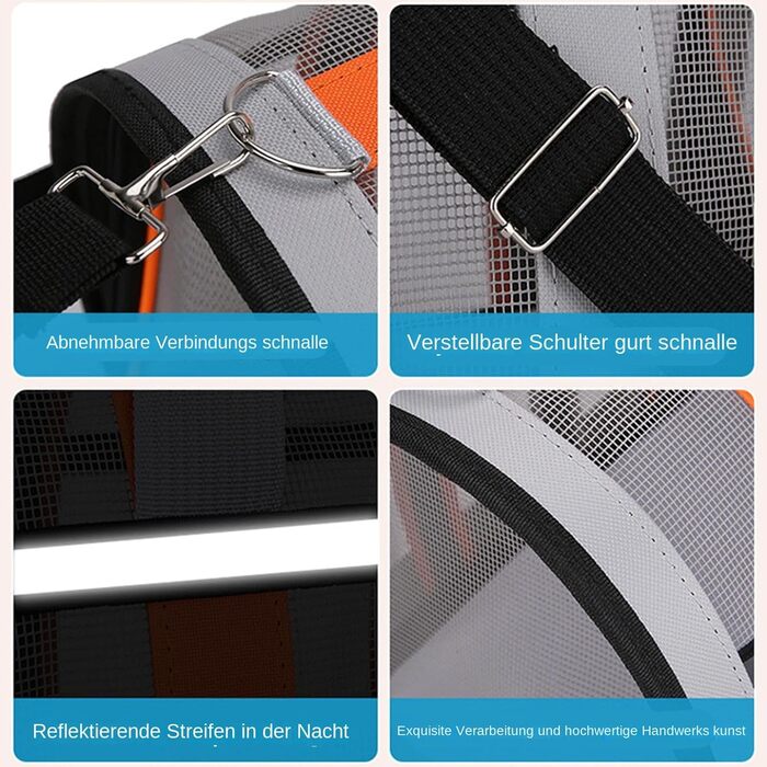 Складана переносна сумка-трансформер для собак | З міцної сітки, дихаюча | Ідеальна для подорожей