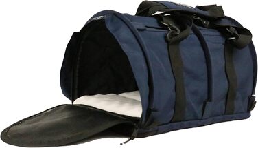 Сумка-переноска SturdiBag XL для котів і собак, синя, м'які стінки, безпечні кліпси, регульована висота, 50,8×40,6×30,5 см