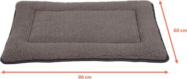 М'яка килимок для тварин Spetebo, 90 x 60 см, для собак та котів, сірий, з антиковзким покриттям