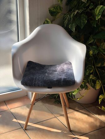 Крісло-подушка з овечої вовни Merino | Reissner SIKI-PA | 40x40 см | Антрацит