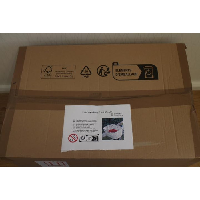 Корзина для собак на велосипедний кермо з ротангу з металевою сіткою та подушкою, білий ротанговий кошик для собак (з подушкою)