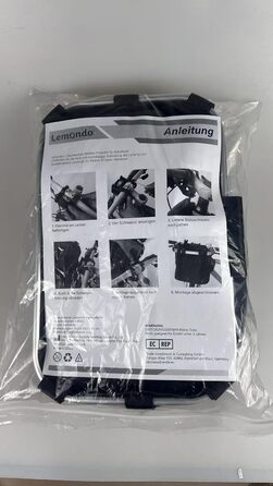 Складаний водонепроникний велосипедний кошик Lemondo – алюмінієвий кошик на кермо з подвійними ручками, 35,5 x 24,5 x 25 см, для покупок, пікніків, транспортування домашніх тварин, аксесуари для велосипеда