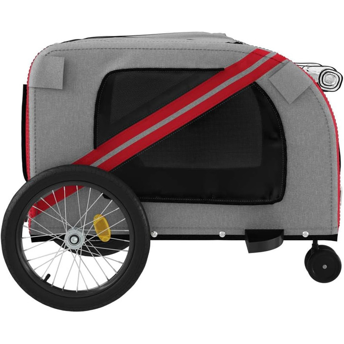 Фарм-причіп для велосипеда ZEYUAN: червоний та сірий, оксфордська тканина та метал