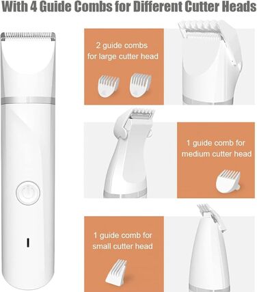 Мультитрим Pro від Dr Pfoten: професійна 4-в-1 машинка для стрижки собак та котів. Тиха машинка для грумінгу, триммер для догляду за лапами.