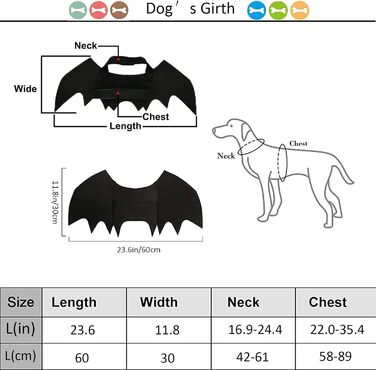 Костюм кажана для тварин: набір для кота та собаки, аксесуар для Хелловіну, косплей, вечірка, декор, чорний