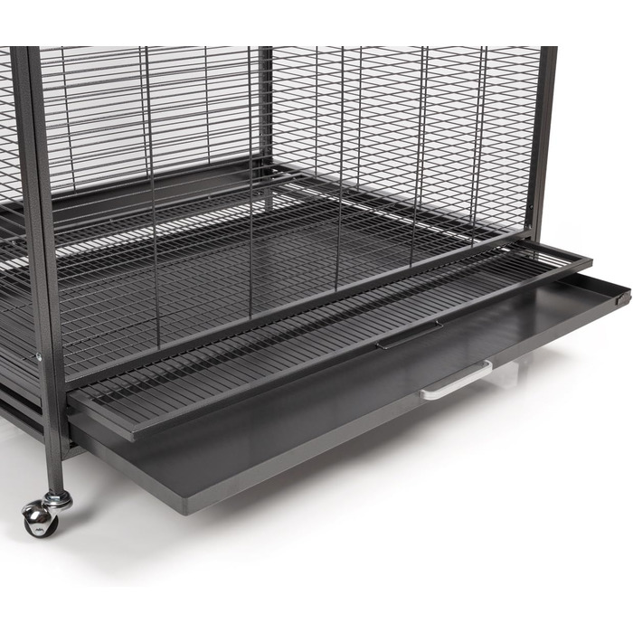 Преміальний вольєр Montana Cages New Sydney для хвилястих папуг і маленьких папугаїв, 90x70x180 см, 2 годівниці, 4 коліщата, порошкове покриття AVILON, антикварна версія
