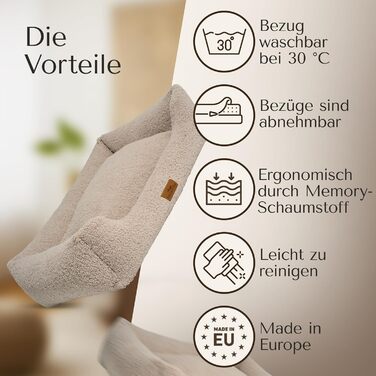 Ортопедичне ліжко для собак Teddy - Корзина для собак, яку можна прати - Ергономічне ліжко для собак з знімним лежаком - Сертифікат OEKO® TEX & Виготовлено в ЄС - Для маленьких, середніх та великих собак (Грейж, L) Грейж L (100x70 см)