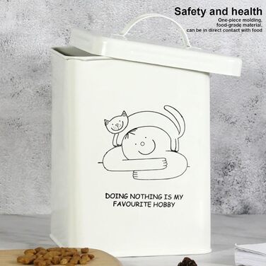 Контейнер для зберігання корму для тварин 5л з ложкою та кришкою | Декоративний контейнер для котячого корму, корм для собак, органайзер для сухого корму, ласощів, рису або борошна