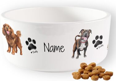 Персоналізована миска для собак GRAZDesign з фото та іменем, кераміка, 1л, для собак, подарунок для власника, 1000 мл