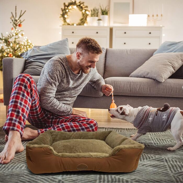 Ліжко для собак Nobleza, великі породи, корзина, диван, подушка, корзина, знімний чохол, 75 x 50 см