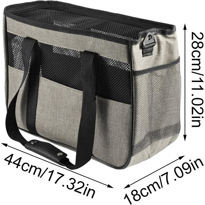 Сумка-переноска для собак маленьких порід, сіра | Безпечна подорож на природі, для відпочинку, кемпінгу, пікніків та прогулянок