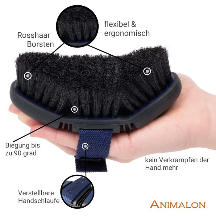 Щітка для собак з короткою шерстю Animalon Kurzhaar | Допомагає у період линьки | Інноваційна щітка для догляду за шерстю собак | Щітка-кардічка велика та маленька (блакитна)
