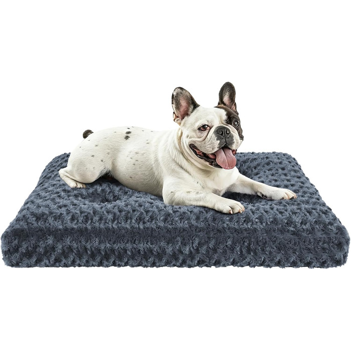 Homaxy Лежанка для собак великих порід, ортопедична, м'яка, з антиковзною основою, 74x54x7 см, темно-сіра