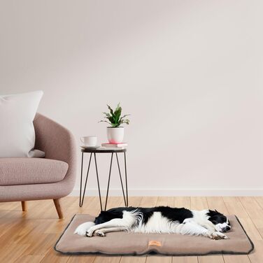 Килимок для собак Ferplast - м'яке ліжко-софа для середніх собак, чорний (83 x 50 x 3,5 см)