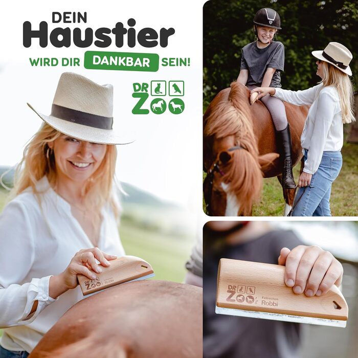 Дзеркало для коней Robbi – ефективний гребінь для зміни хутра – ідеально підходить для короткошерстих, підшерстка та догляду за конями – ергономічна щітка з нержавіючої сталі для легкого гребінню