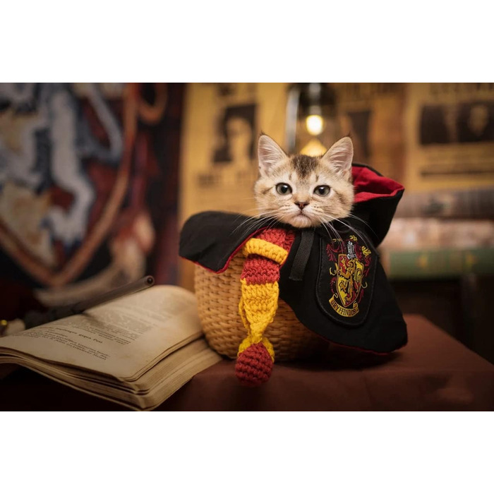 Костюм для собак та котів з окулярами та краваткою, Cosplay, розмір M (Грифіндор)