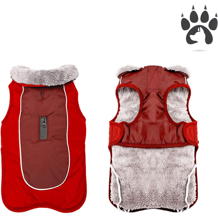 Тепла куртка для собак: флісова накладка на шию, вітрозахисна, водовідштовхувальна, для холодної погоди, велика та маленька, середнього розміру