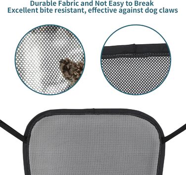 Автомобільна сітка-перегородка для собак Petsfit - універсальна, з сумкою для зберігання та регульованим тросом