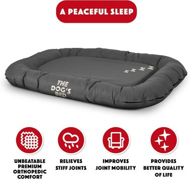 Лежанка для собак, велика, 100 x 70 см, водонепроникна, з міцною блискавкою YKK, знімний чохол