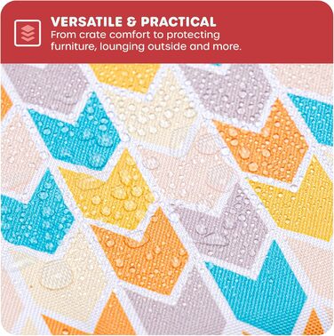 Підкладка для переноски для собак Downtown Pet Supply, 73,7 x 50,8 см, водовідштовхувальна, Ripstop Nylon, міцна та придатна для прання в машині, розмір M (Chevron, L 3 x B 3 x H 3 см)