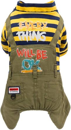 Теплий пуловер для собак та котів з капюшоном, джинсовий, з флісу, жовтий (M)