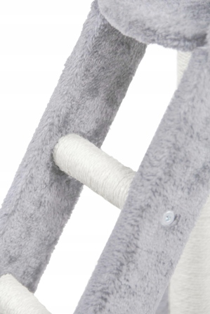 Когтеточка-вежа для котів Pet HOBBY, сіра, 101-160 см, 5 рівнів, сизаль