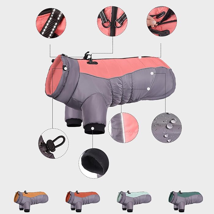 Зимові куртки для собак з шлейкою, теплі та зручні для холодної погоди. Відображають світло, підходять для малих, середніх та великих собак. Куртка, жилет, тепла шерсть, комфортний вибір для вашого улюбленця.