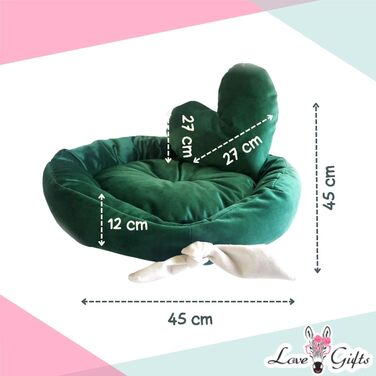 М'яке лежанка-подушка для собак Love Gifts® | Ортопедичний лежанка для собак середніх та маленьких порід | Зелений колір