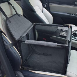 Автокрісло для тварин з підголівником та ременем безпеки, міцне, водонепроникне, дихаюче, сіре