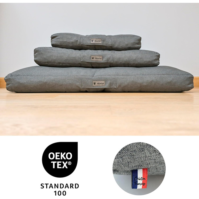 Ортопедична подушка для собак та котів, з memory foam, маленька, водовідштовхувальна, для суглобів, не деформується, сірий колір