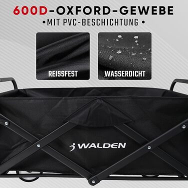 Складаний вагон-тележка з великою місткістю, стабільний та портативний. Ідеально для спорту, покупок та кемпінгу