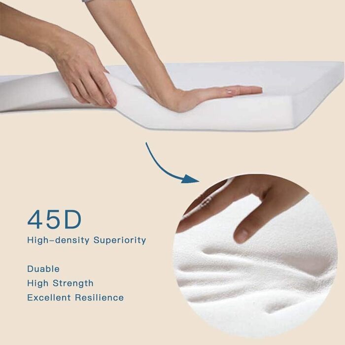 Ортопедичне ліжко для собак Laifug з Memory Foam, велике, з подушкою, водонепроникне, знімний чохол, розмір L (117x71x10 см)