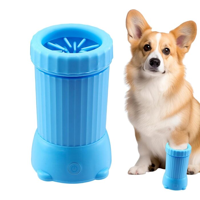 Автоматичний мийник лап для собак, USB-зарядка, для дому та прогулянок, блакитний