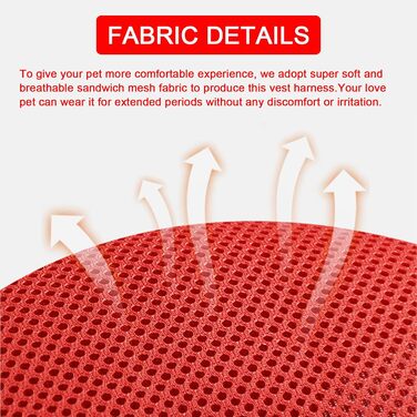 Набір посуду та шлейка для собак та котів, витривала регульована шлейка з поводом, сітка з відбиваючими смугами, XL, червоний XL