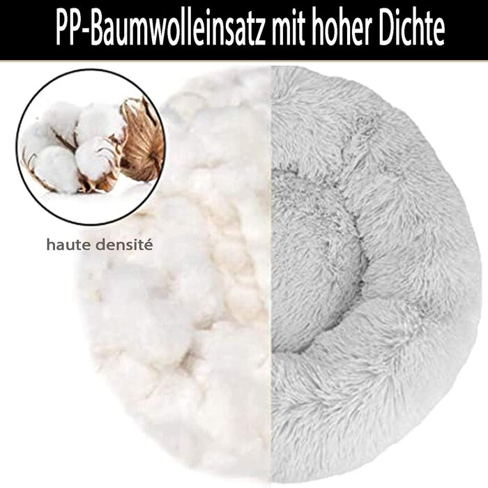 Ортопедична подушка-ліжко для собак XL: м'яка, кутова, з ефектом пам'яті, сіра. Підходить для великих, середніх собак.