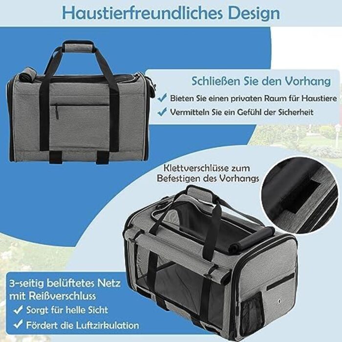 Транспортна переноска для тварин FANTASK з телескопічною ручкою та колесами