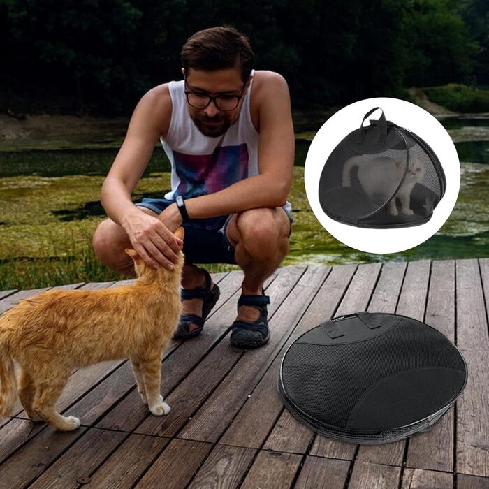 Транспортна сумка для кота | Сітчаста переноска для тварин - Легка дихаюча сумка для котів, кошенят та маленьких собак, для подорожей, активного відпочинку та перенесення