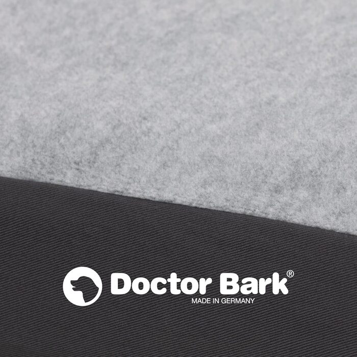Ортопедичний матрац для собак Doctor Bark з флісовою поверхнею, великий (100x70 см, сірий)