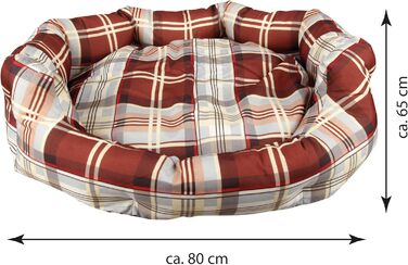 М'яке ліжко для котів та собак середніх розмірів Bestlivings, ліжко для тварин, зносостійке, миється, різні дизайни (80x65 см, клітинка)