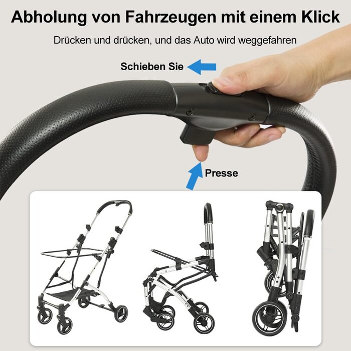Візок для собак 3-в-1 до 24 кг, складний, для маленьких собак та котів, візок-кіндерваген для собак