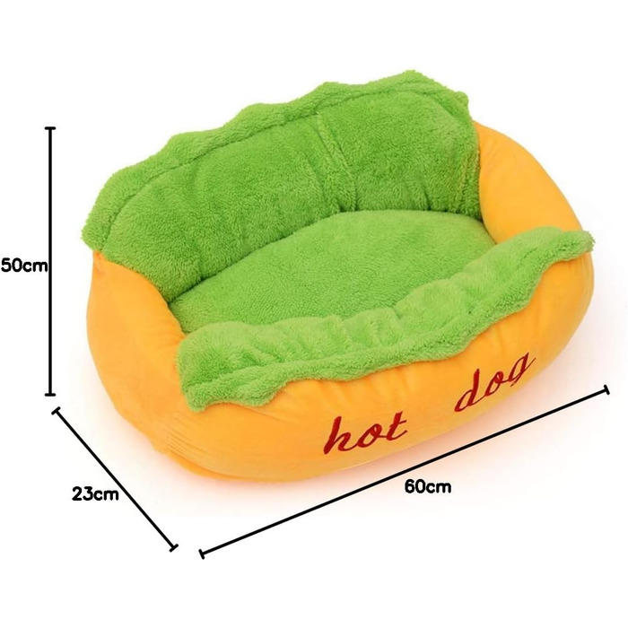 М'яке ліжко-диванчик для собак та котів, 60x50x23 см